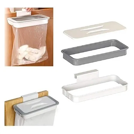 Soporte Para Bolsas De Basura Colgantes De Plástico Color Blanco