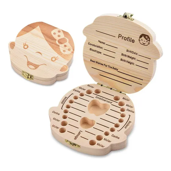 Caja Recuerdo Para Guardar Dientes Lanugo Y Cabello De Bebé