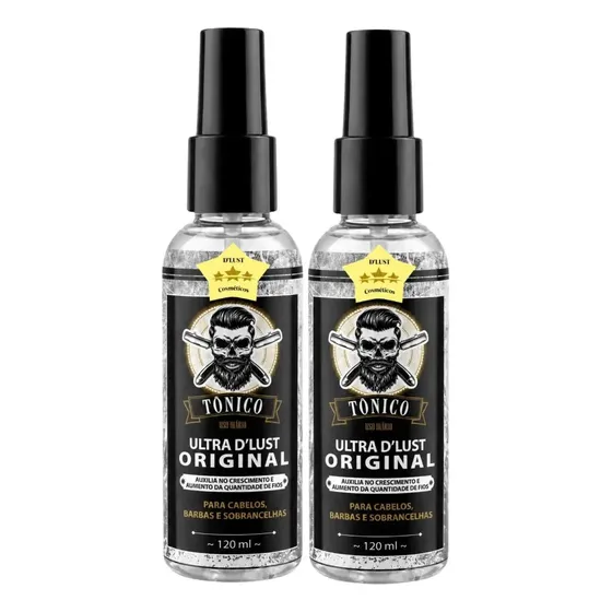 2 Tônico Ultradlust Crescimento Cabelo E Barba 120ml Hortelã