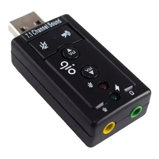 Tarjeta Sonido Gio Usb Virtual 7.1 Tipo Pen Drive