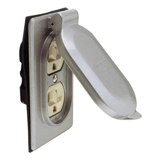 Contacto Duplex Con Placa Para Intemperie M5250wp Arrow Hart