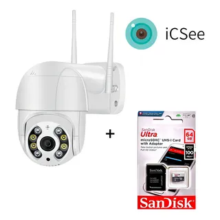 CĂąmera Ip Wifi Icsee Abq8 Com CartĂŁo De MemĂłria Sd 64gb Cor Branco Mestri CĂąmera Ip Wifi Icsee Abq8 Com CartĂŁo De MemĂłria Sd 64gb Cor Branco Mestri