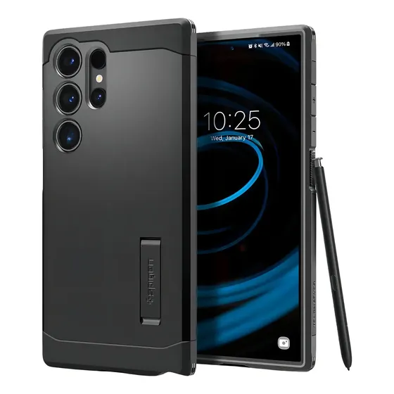 Funda Spigen Tough Armor diseñada para Galaxy S24 Ultra (2024) color negro | Cuotas sin interés