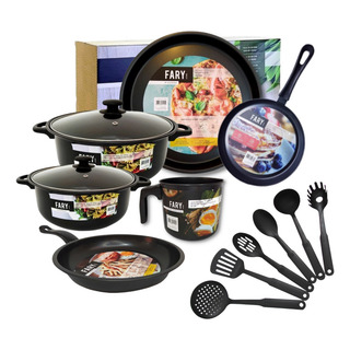 Set Ollas Completo Fary Home Pizzera Panquequera Jarro 12pz Set Ollas Completo Fary Home Pizzera Panquequera Jarro 12pz