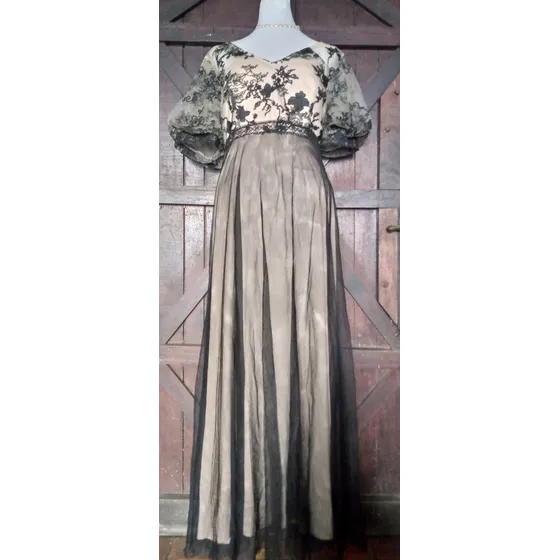 Vestido Largo Fiesta. Elegante Y Sobrio. Nuevo.talla Grande 