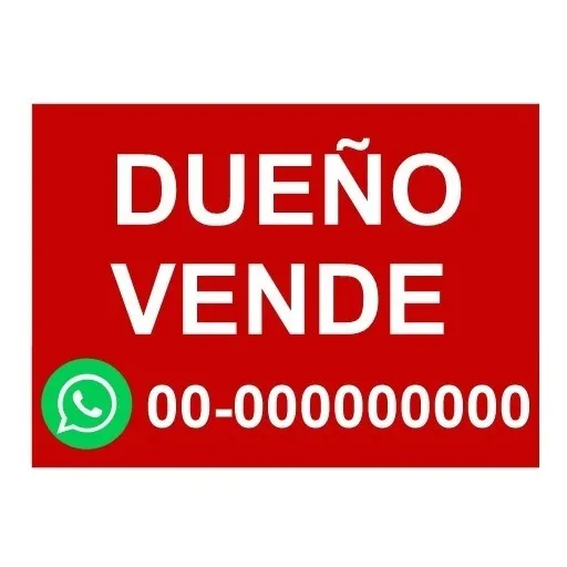 Cartel Inmobiliaria Lona Impresa 100x70 Cm Con 4 Ojales