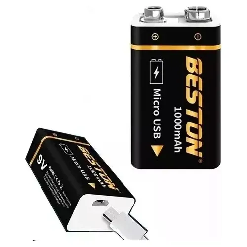 Bateria Recargable 9v 1000mah Micro Usb 