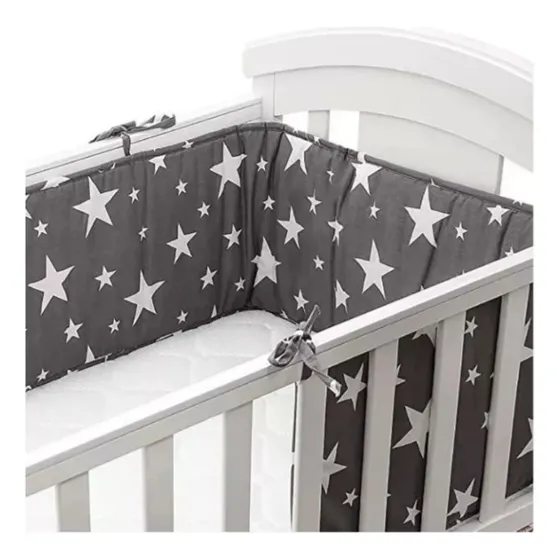 Protector De Cuna Bumper Algodón Acolchado 200 Cm X 30 Cm