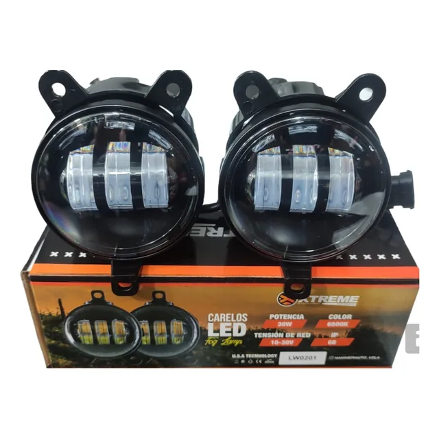 Faro Carelo Led 4  El Par 10-30v Blanco 30w 3 Bases Ford 
