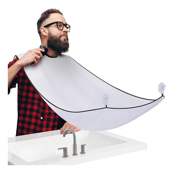 Capa Delantal Para Corte De Barba Afeitado Afeitar Blanca Color Blanco
