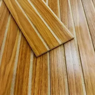 20 Placas Adesivas Painel Madeira Ripada Montável Mdf 50x11