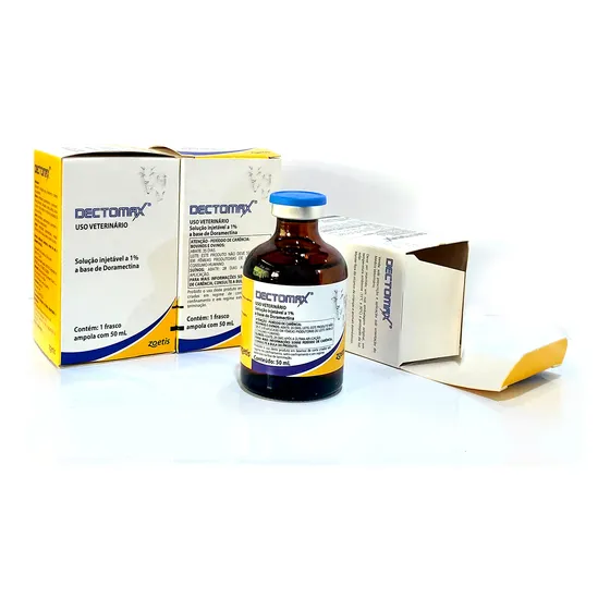 Dectomax 1% Doramectina Parasiticida Zoetis Injet. 50ml 3un