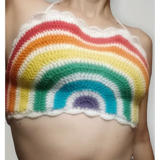 Top Tejido A Crochet, Variedad De Diseños, Colores Y Talles