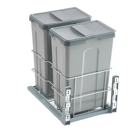 Papelera Extraible Cocina Doble 40cm Nova Herraje