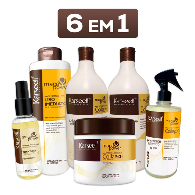 Kit 6 Em 1 Karseell Collagen Linha Completa Máscara Tônico Kit 6 Em 1 Karseell Collagen Linha Completa Máscara Tônico