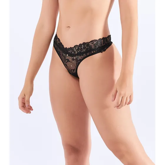Panty Bipack Para Mujer Tipo Hilo En Blonda Lucy Derek