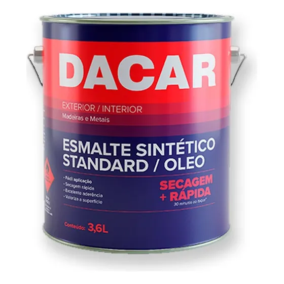 Tinta Esmalte Sintético Brilhante Standard Galão 3,6l Dacar Cor Vermelho