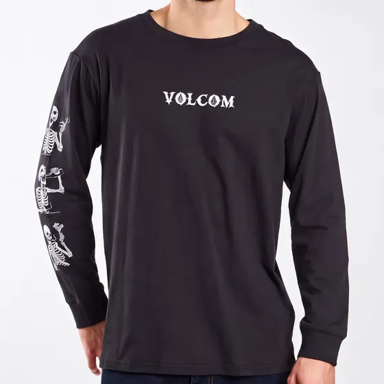 Polera Ml Outlier Negro Hombre Volcom