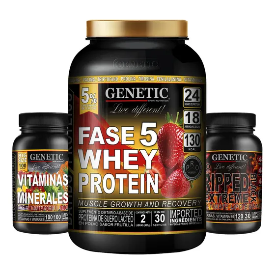Dieta Keto Proteína Vitaminas Minerales Quema Grasas Genetic Sabor Frutilla