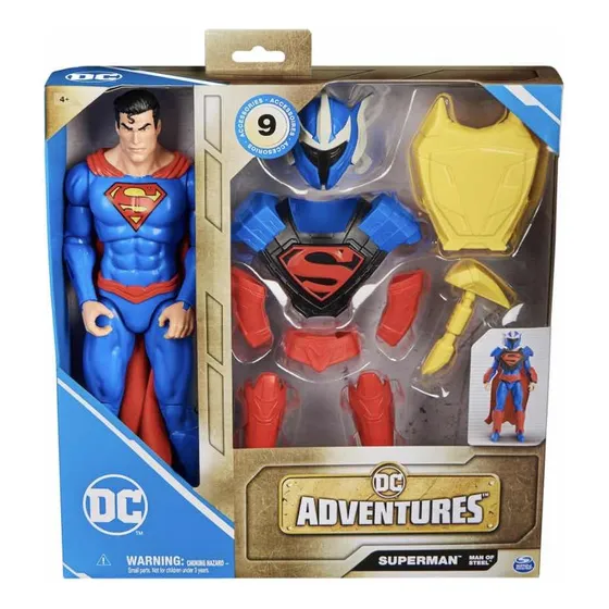 Muñeco Superman Dc Adventures 9 Accesorios 30 Cm Spin Master