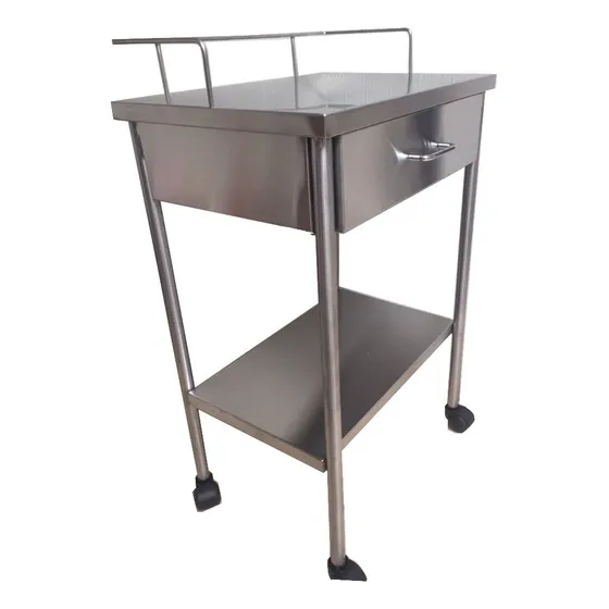Mesa Pasteur Con Cajón Total De Acero Inoxidable