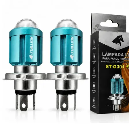 Kit 2 Lâmpadas H4 Led Farol Alto Baixo Branco 6500k Neblina H4 Super Branca