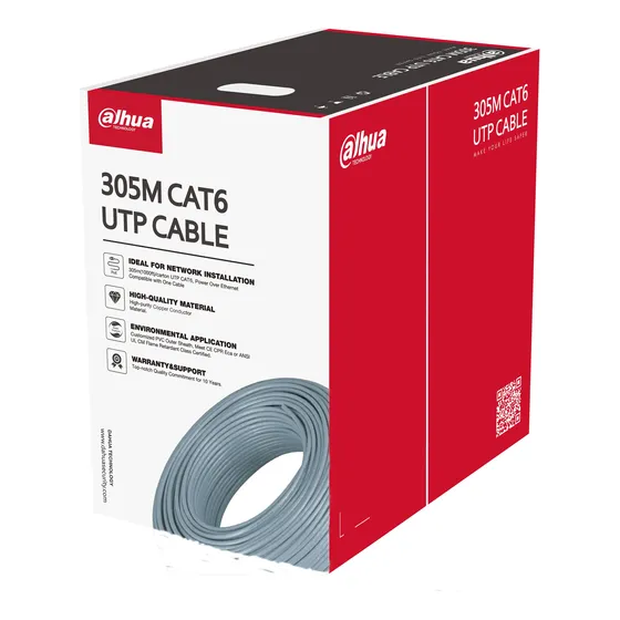 Cable Utp Dahua Interior Cat 6 Bobina 305 Mts 100% Cobre