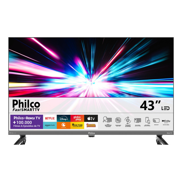 Smart Tv 43 Philco P43vik Roku Led Dolby Audio Wi-fi Hdmi Hdr Full Hd 110/220v Smart Tv 43 Philco P43vik Roku Led Dolby Audio Wi-fi Hdmi Hdr Full Hd 110/220v