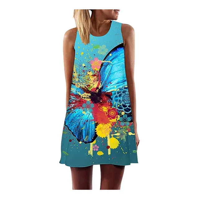 Vestido Nuevo Verano Para Mujer 2022 Suelto Viaje Playa Una