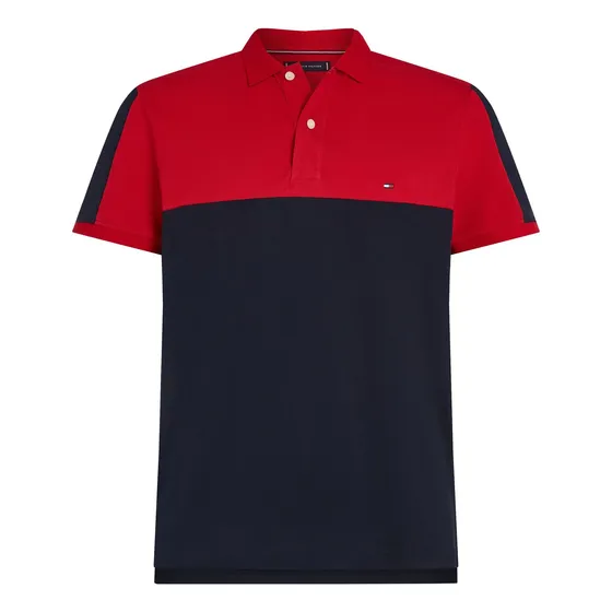 Polo Azul  Regular Fit Con Diseño Color Block Tommy Hilfiger