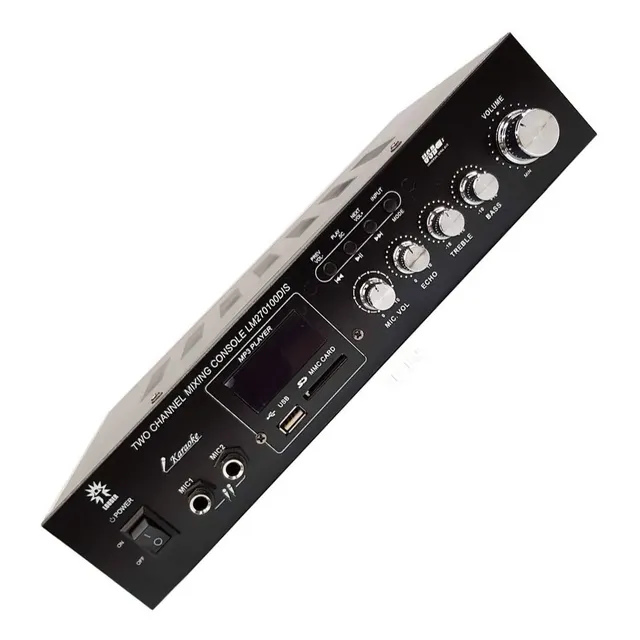  Amplificador 70v 120v P/transformador Bluetooth Usb