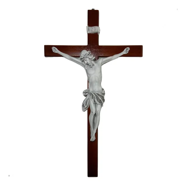 Crucifixo Parede - Cruz 80cm - Corpo Do Cristo Mármore 40cm