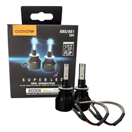 Par Super Led Techone 8000k H1 H3 H4 H7 H8/9/11 H16 Hb3/hb4