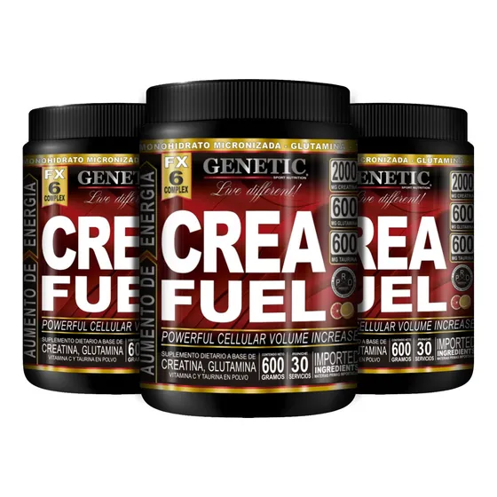 N1 Crea Fuel Genetic 1.800g Creatina Energía Fuerza Potencia