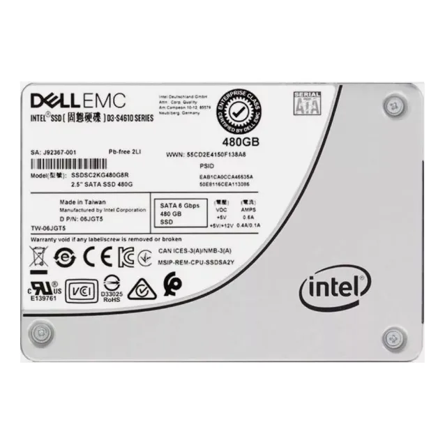Z36 Disco Ssd Intel 480gb Servidor Dell Np 06jgt5 D3-s4610