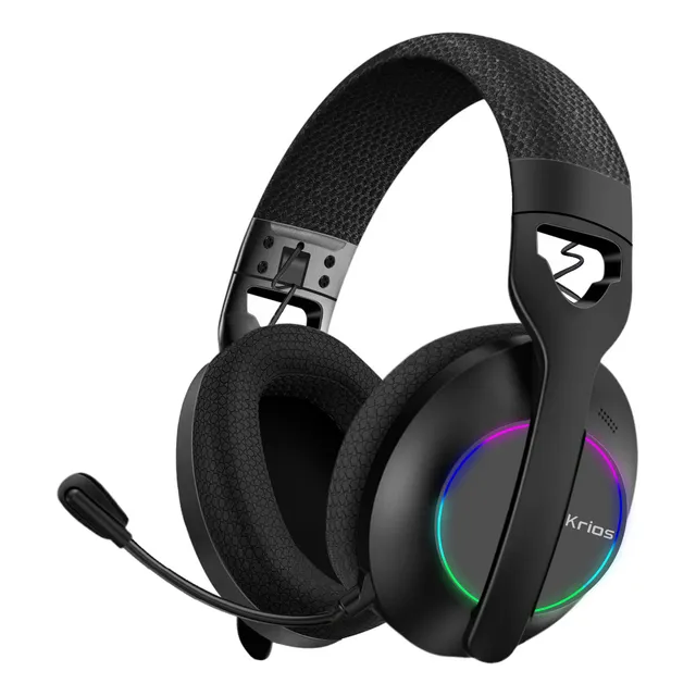 Audifonos Inalambricos Bluetooth Diadema Audífonos Gamer Krios Bk10 Con Microfono 800 Mah Luz Rgb Plegable Aux 3.5mm Para Xbox Pc Ps4