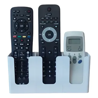 Organizador De Mandos A Distancia Para TV, Aire Acondicionado - Soporte Metal, 4 Ranuras, Diseño Compacto