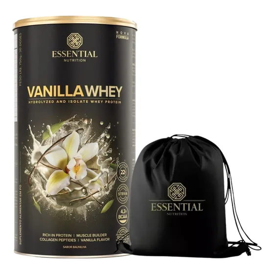 Vanilla Whey 900g Iso E Hidro + Mochila Exclusiva Essential 