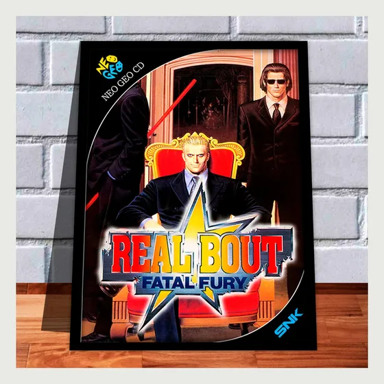 Quadro Decorativo Gamer A4 Real Bout Fatal Fury Neo Geo Snk