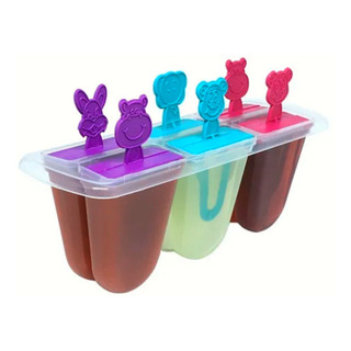 Forma Picolé Sorvete 6 Palitos Infantil Modelo Bichinho Forma Picolé Sorvete 6 Palitos Infantil Modelo Bichinho