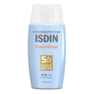 Isdin Protetor Solar Facial Fusion Water 5 Stars Sem Cor Fps 60ml Isdin Protetor Solar Facial Fusion Water 5 Stars Sem Cor Fps 60ml