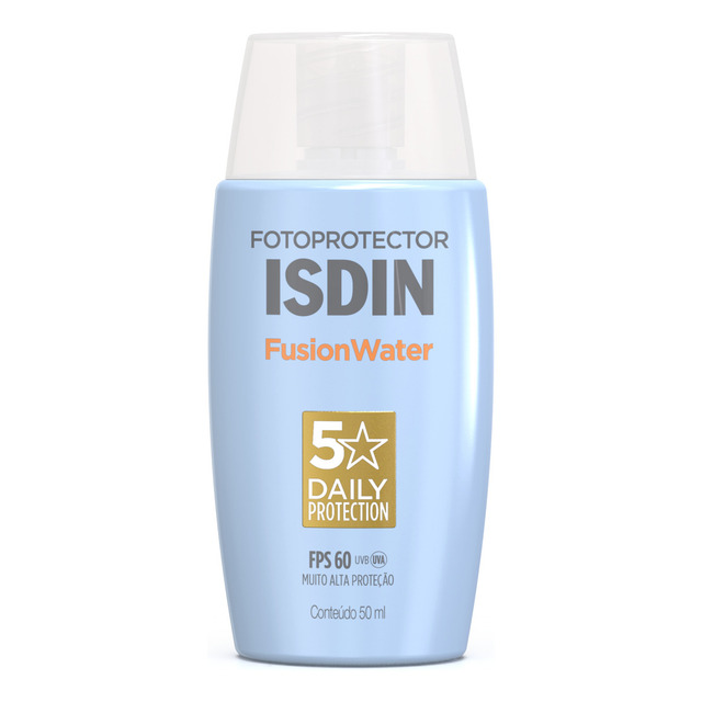 Isdin Protetor Solar Facial Fusion Water 5 Stars Sem Cor Fps 60ml Isdin Protetor Solar Facial Fusion Water 5 Stars Sem Cor Fps 60ml