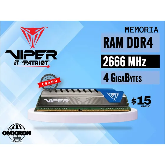 Patriot Viper Elite Pve48g266c6kbl 4 Gb 2666 Mhz Cl16 Ddr4