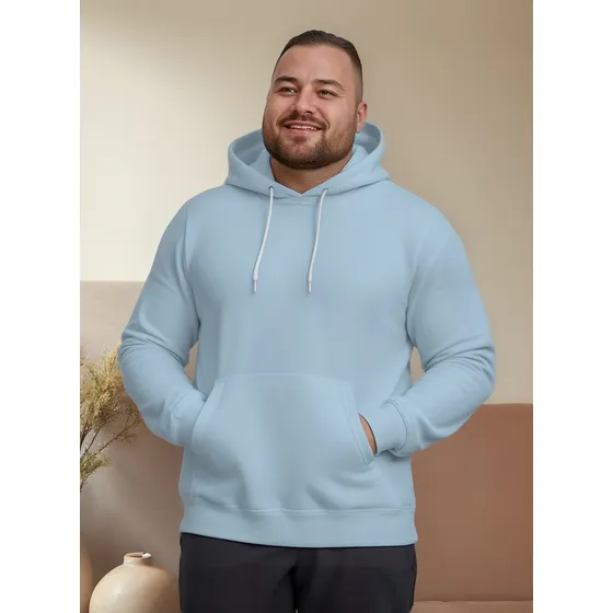 Moletom Plus Size Canguru Liso Básico Premium Várias Cores