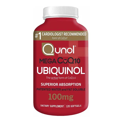Ubiquinol 100mg (120 Softgels) Mega Coq10 Qunol Sabor Sin Sabor