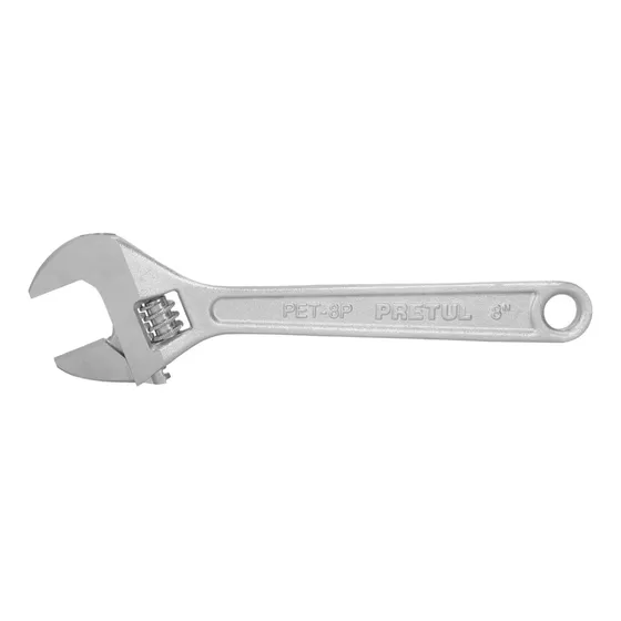 Llave Francesa Ajustable Perico 8  Cromada Pretul