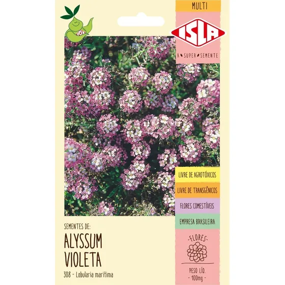 Sementes De Alyssum  Anão Roxo Carpet