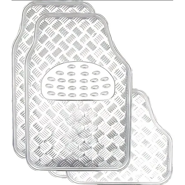 Alfombra Cubre Piso Metálico Colores Set 4pcs Auto Tuning