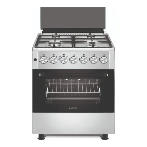 Cocina Smartlife Combinada 4 Hornallas Grill 57x57 Inox