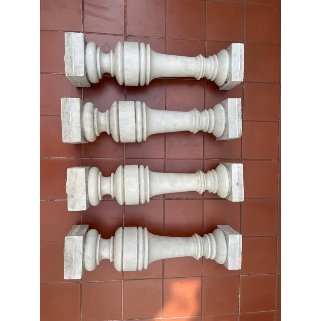 Columna Balaustre Pedestal Mármol Carrara